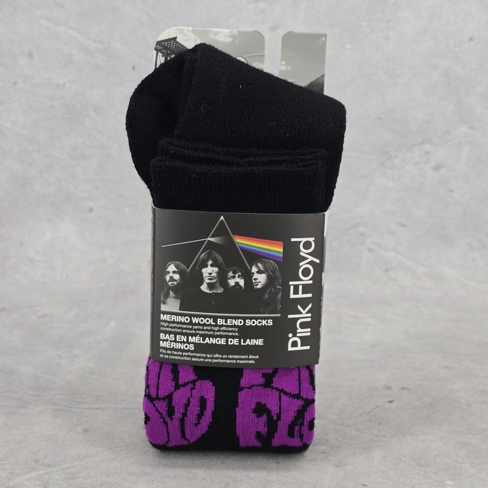 New Pink Floyd‎ Knee High Womens Winter Socks Black Purple Size Small